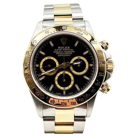 rolex daytona stahl schwarzes zifferblatt|rolex daytona lünette.